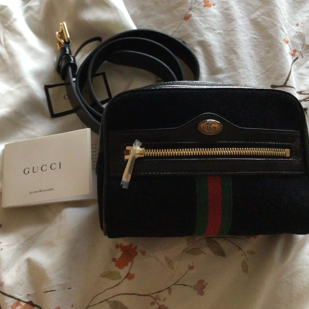 Gucci Ophidia Black Suede Belt Bag - Picture 4 of 16
